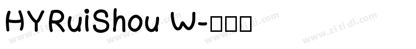 HYRuiShou W字体转换